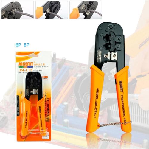 JAKEMY Crimping Plier 6P 8P Pressed Wire Stripping Multifunction Network Pliers Repair Hand Tools