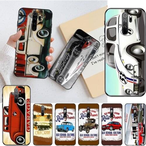 HUAGETOP Classic Old Style Car Signs DIY phone Case cover Shell for Redmi Note 9 8 8T 8A 7 6 6A Go Pro Max Redmi 9 K20