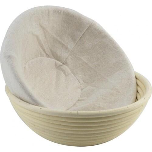 9 Inch Round Proofing Bread Basket Round Oval Baking Cake Pans Proving Rattan Bread Basket Fermentation With cloth bag