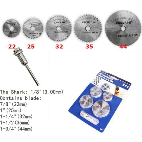 6 Piece High Speed Steel Saw Blade Mini Alloy Woodworking Saw Blade Stainless Steel Ultra Thin Plastic Small Electric Grinder