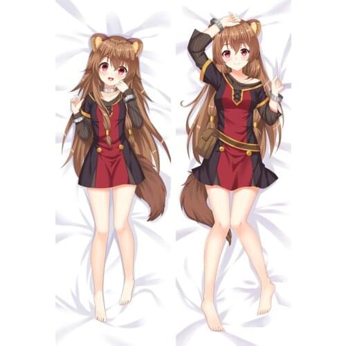 Long Body Pillowcases Raphtalia Rafutaria The Rising of The Shield Hero Companion Katana Hero Double-Sided Printing Throw Waist
