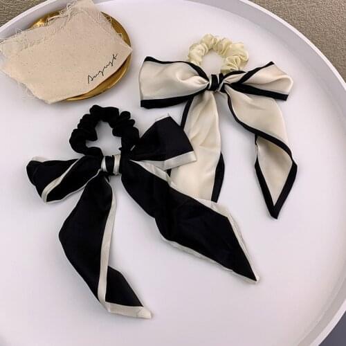 2021 New Korean Bowknot Cotton Trendy Hair Rope For Women Girls Ponytail Holder Hair Ties Elastic Hair Bands Hair Accessories