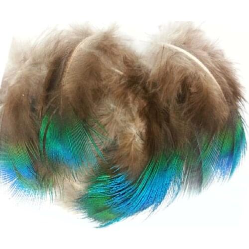 Wholesale,100PCS natural beautiful peacock blue feather 5-7 cm / 2-3 inches