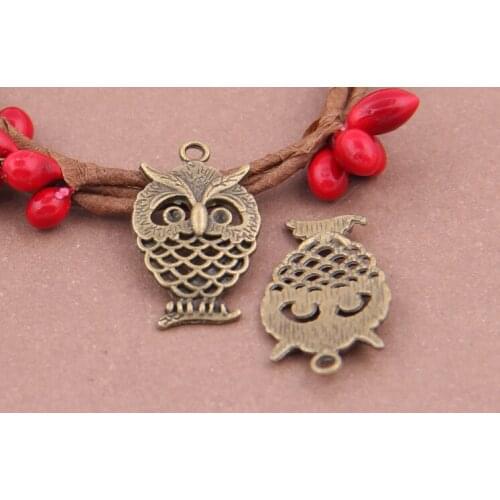 Personalit 100pcs Vintage Owl Charms For Making /Bracelets/necklace/earrings/key Chain/apparel Fashion DIY Jewelry Accessories