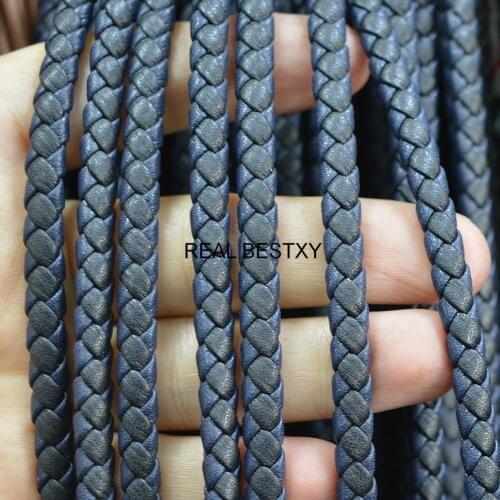 5m/Lot Approx : 6*4mm Navy Black Microfiber Wide Flat Braided Leather Rope Black String Cord For DIY Bracelet Jewelry Craft Make