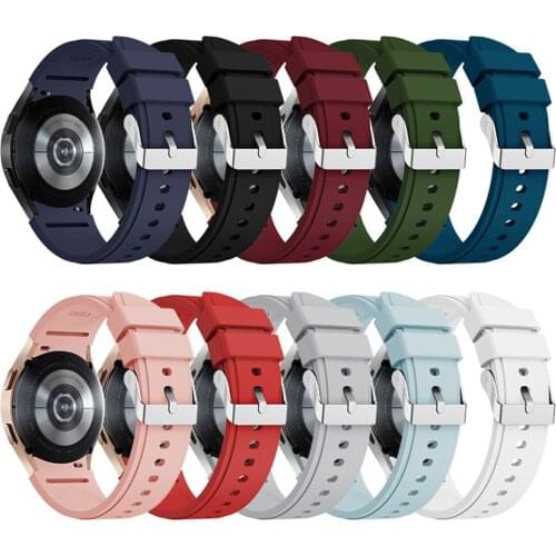 20mm Replacement Silicone Band for Samsung Galaxy Watch4 40mm 44mm/Watch4 Classic 42 46mm Smart Watchband Bracelet Sports Strap