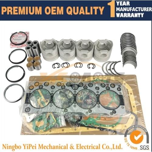 4BD1 4BD1T Overhaul Rebuild Kit For ISUZU Engine 3.9L
