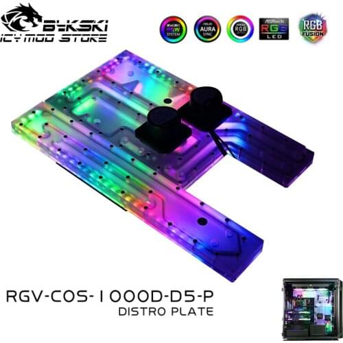 Bykski Waterway Board Reservoir Liquidcooling System Water Tank Acrylic Tranperant for CORSAIR 1000D RGV-COS-1000D-D5-P