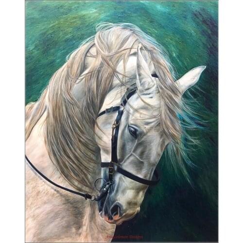 Counted Cross Stitch Kits Needlework Embroidery - Crafts 14 ct Aida DMC Color DIY Arts Handmade Home Decor - Horse