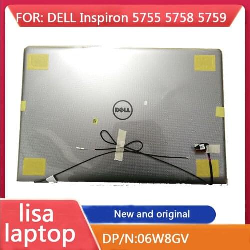 Silver Touch Screen For Dell Inspiron 17 (5758 / 5759 / 5755) 17.3 Inch LCD Back Cover Top Assembly - 6W8GV 06W8GV Brand New