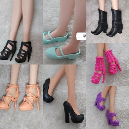 Shoes For 30cm Doll Accessories High Heels Flat Shoes Fashion Shoes Suit 2.2cm Feet Gift For Girl