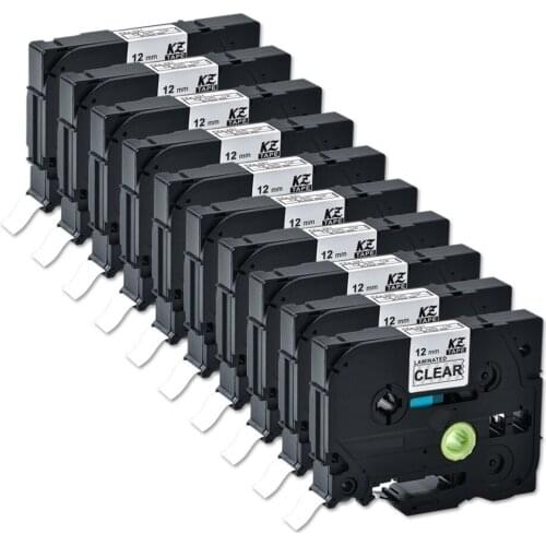 12mm Tze Tape Tze131 Compatible for Brother Label Printer Tze-131 Tze 131 P-touch Label Maker 12mm*8m Black on Clear