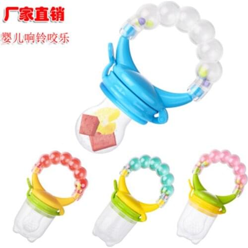 Pacifier Clips Infant Baby Teether Vegetable Fruit Teething Toy Ring Chewable Soother Sucking Thumb Teething Nursing Baby