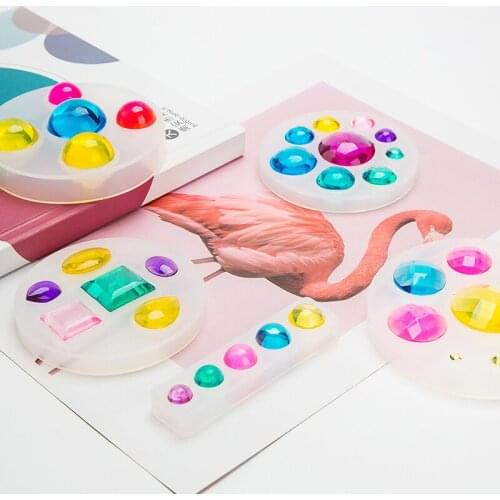 1PC Water Crystal Glue Round Cabochon Circle Pendant Silicone UV Mold for Making Pedant Jewelry Exoxy Resin Molds Jewelry Tools