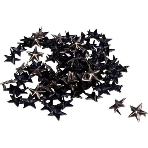 100X Bronze Rivets applies 15mm star rivets bag / Shoes / Gloves