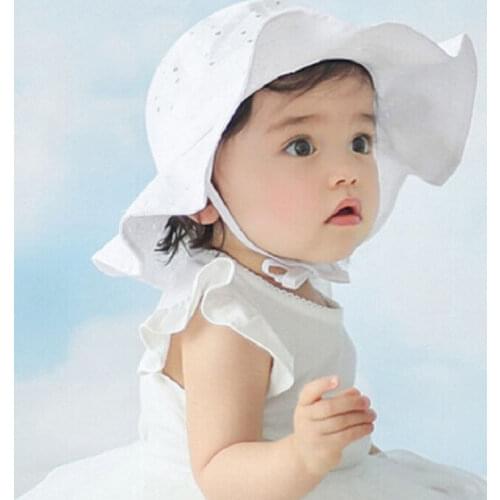 2019 Toddler Kids Baby Girls Sun Cap Summer Cotton Beret Hats Baby Baby Girls Beach Hat Outdoor