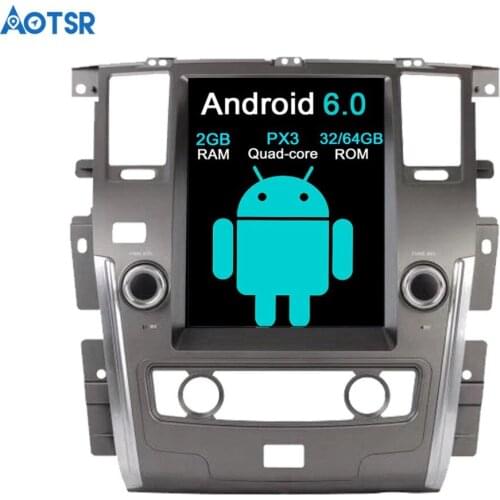 Aotsr Android 6.0 Tesla style Car No DVD Player GPS Navigation Radio for NISSAN PATROL 2010-2017 car pad stereo multimedia