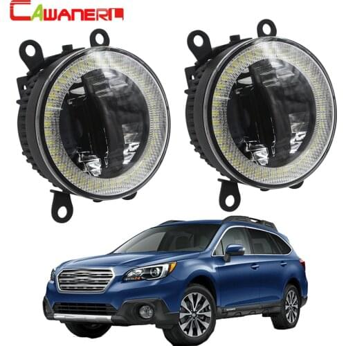 Cawanerl For Subaru Outback 2010 2011 2012 3in1 Function Car LED Lens Fog Light Daytime Running Lamp Angel Eye 12V Accessories