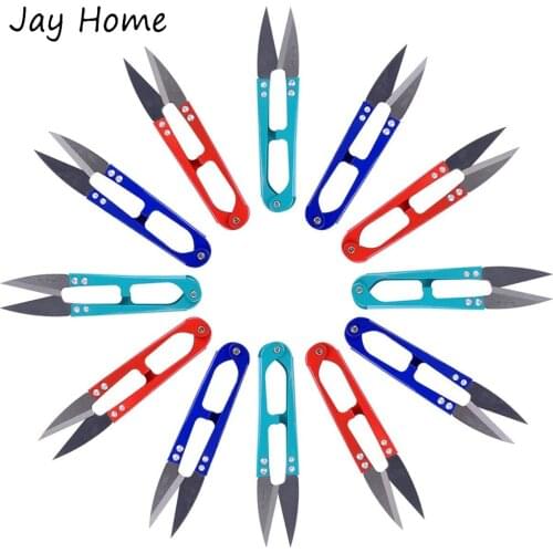 3Pcs U Sewing Scissors Knitting Yarn Embroidery Thread Cutter Clippers Mini Snips Trimming Nipper for Stitching DIY Supplies