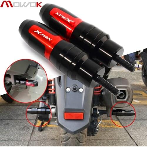 For YAMAHA XMAX 125 250 400 X-MAX 250 2006-2020 Motorcycle accessories Frame Slider Anti Crash Caps Exhaust Slider LOGO ''XMAX