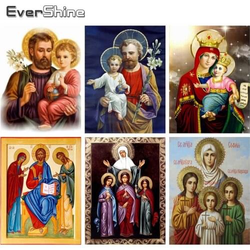 Evershine Diamond Embroidery Icons Rhinestones Mosaic Painting Religion 5D DIY Full Square Drill Cross Stitch Needlework