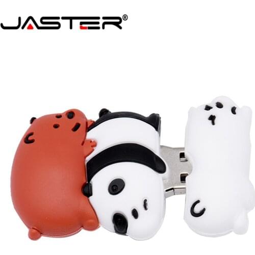 JASTER Lvely panda pen drive usb 2.0 flash drive disk real capacity gift memory Stick pendrive 4GB 8GB 16GB 32GB 64GB