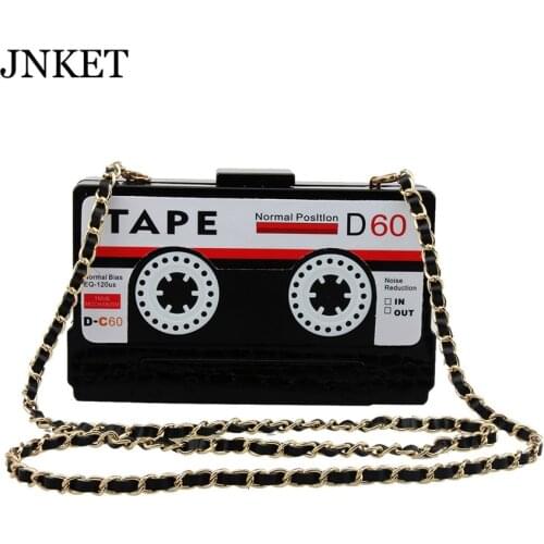JNKET New Women Acrylic Evening Bags Party Clutch Bags Female Banquet Bag Chain Crossbody Bag Shoulder Bag