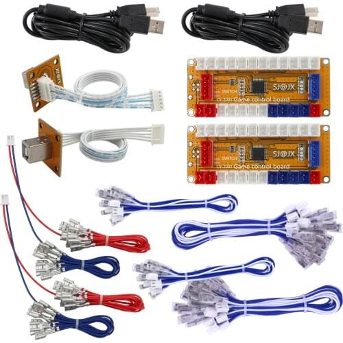 2 players USB arcade controller 5 in 1 Encoder for PC game, joystick controller Mame PS3 Nintendo Switch for DIY arcade kits SJ