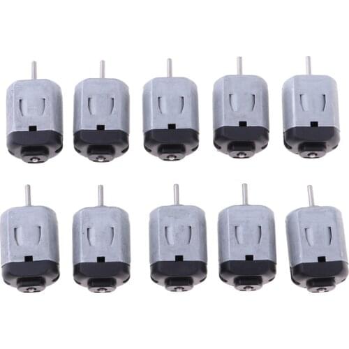 10 Pieces 130 Micro Motor Toy Motors DC Small Motor Science Experiment Four - Wheel Drive Car RC DIY Accessory