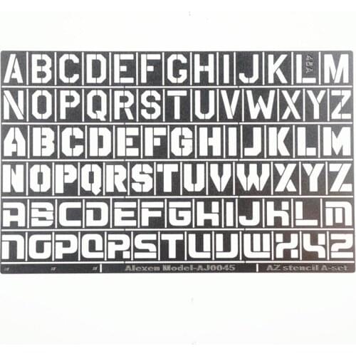 Alexen Model AJ0045 Heavy Equipment Number Stenciling Templates A Version Modeling Leakage Model Spray Plane