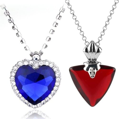 Trendy Necklace Fate stay Night Tohsaka Rin Pendant Girls Charm Chain Choker aesthetic necklace Red Crystal For Women Men Gifts