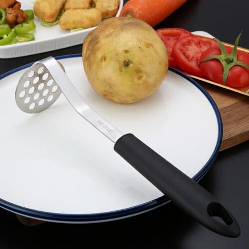 Stainless Steel Potatoes Mud Garlic Pressure Mud Masher Press Material Masher Fruit Vegetable Tools Kitchen Gadgets Accessories