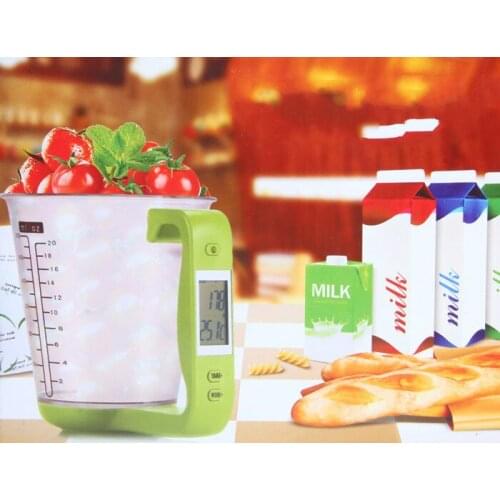 Large Capacity Measuring Cup Kitchen Scale Digital Beaker Electronic Tool Scale with LCD Display Temperature Measuring Cup