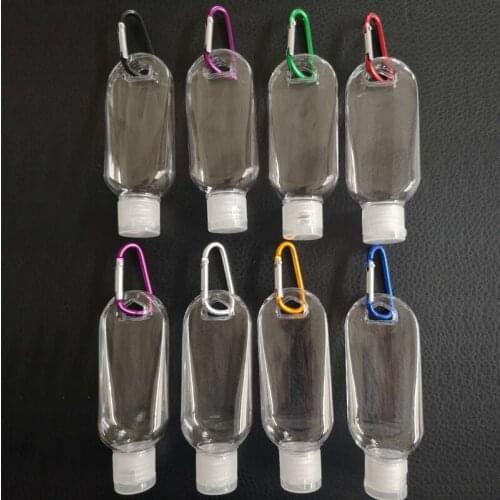 Empty Hand Sanitizer Bottles Travel Small Hook Keychain Carriers Flip Cap Portable Refillable Empty Bottles