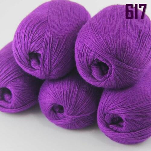 Sale New 5 X50g Balls High Quality 100% pure cashmere luxury warm soft hand knitting Yarn 233-617-5 Royal Purple