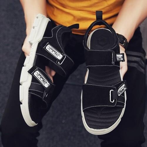 Summer Mens Sandals Men Flat Sandals Mens Summer Big Shoes Luxury Thick Sole Slip On Outdoor Sandalia Masculina Gladiator