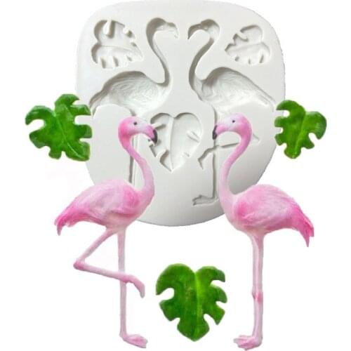 Tortoise Leaf Flamingo Decorating Molds Cake Silicone Mold Sugarpaste Candy Chocolate Gumpaste Clay Mould for Fondant Sugarcraft
