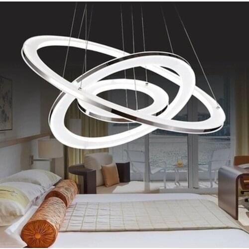 Modern led pendant lights Remote Circle ring pendant lamp abajour luminaria luster for dining living room bedroom kitchen salon