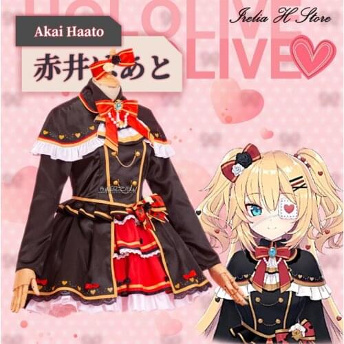 {Stock} Irelia H Store VTuber Hololive Cosplay Akai Haato Cosplay Lolita Dress Cosplay Costume Halloween Costumes
