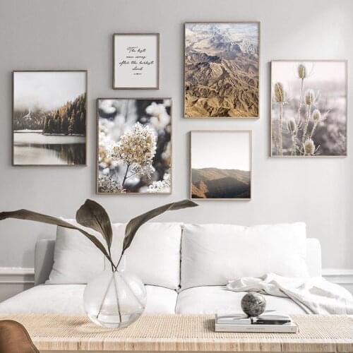 Lake Hay Dry Grass Autumn Landscape Wall Art Canvas Painting Art Wall Picturs For Living Room Decor Nordic Posters And Prints