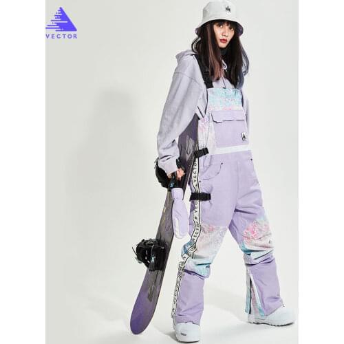 Extra Thick Men Women Ski Pants Straight Full Overalls Winter Warm Windproof Waterproof Outdoor Sports Snowboard Snowmobile