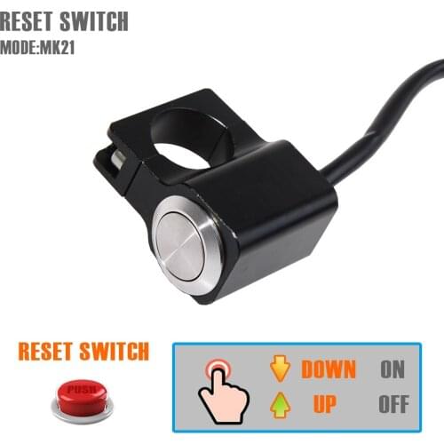 22mm Cafe Racer Motorcycle ATV Light LED Switch Reset/Lock Switch
