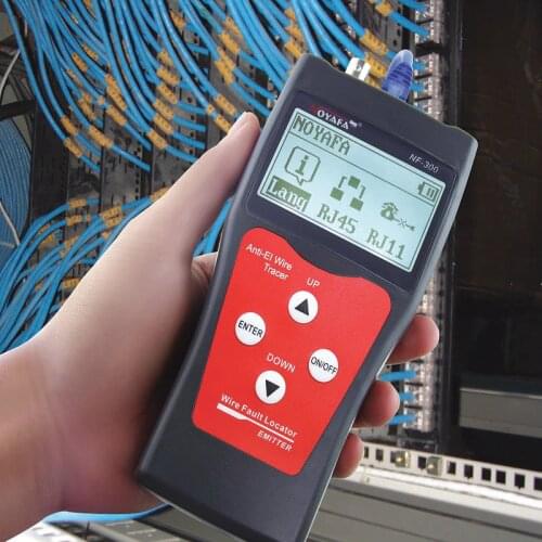 NOFAYA NF-300 LAN Tester RJ45 Measure Cable Length Network Monitoring Tracker Wire Locate Anti-Interference Tone Tracer