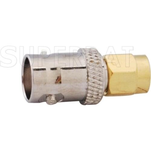Superbat 5 pcs SMA-BNC Adapter SMA Plug to BNC Jack Straight RF Coaxial Connector