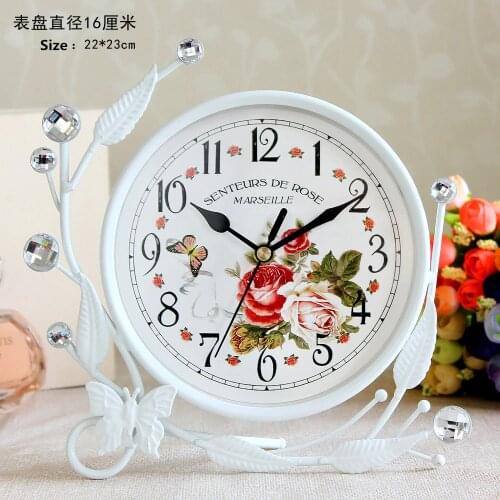 European style home decoration and elegant table clock, bedroom, living room can be creative table clock, decorative items