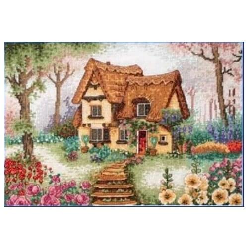 Top Quality romantic lovely counted cross stitch kit dream house home cottage