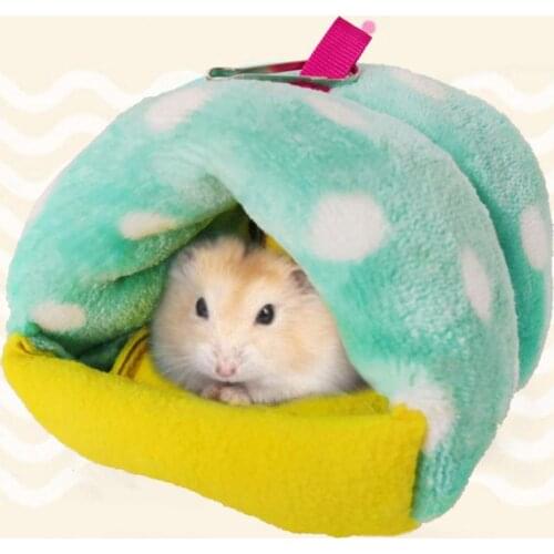 Green Hamster Bird Hedgehog Guinea Pig Warm Nest Small Animal Bed House Pet Supplies Tree Hole-shaped Spotted Soft Hanging Nest