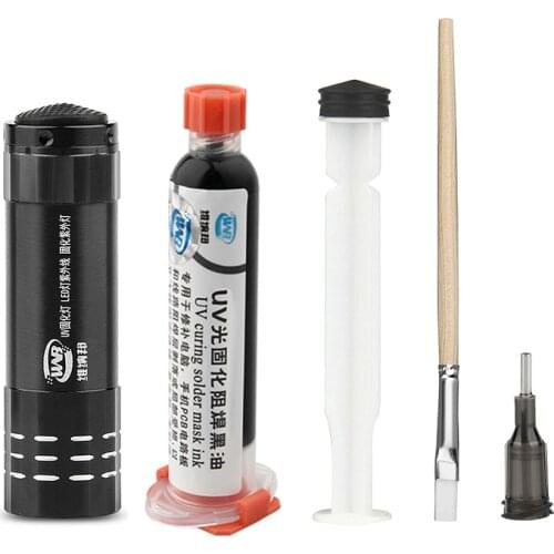 10CC Black UV Solder Mask Ink PCB BGA Paint Prevent Corrosive Arcing Welding Fluxes Oil Soldering Paste Flux