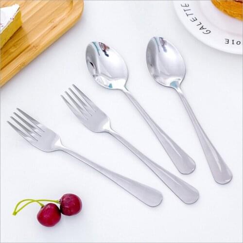2Pcs/set Stainless Steel Long Handled Fork Dinnerware Sets Dinner Fruit Dessert Cutlery Forks Kitchen Picnic Bento Accessories