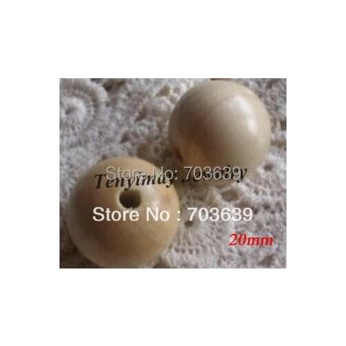 20mm Oiled Round Wood Loose Beads 300pcs/Lot
